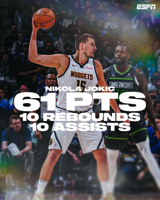 约基奇输球仍打服狼队！华子：他是除我之外最强的